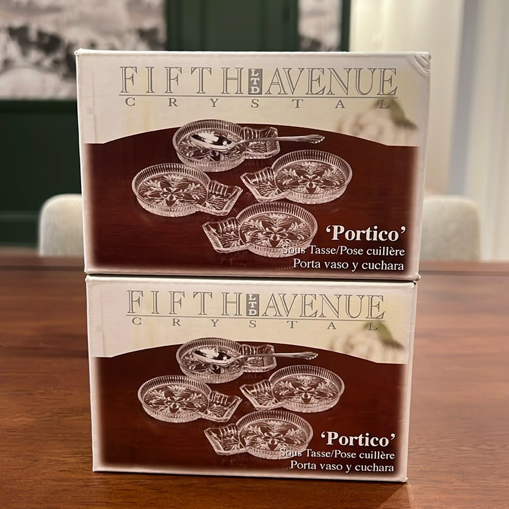 Fifth Avenue Crystal Spoon Rest/Tea Bag Holder (8)